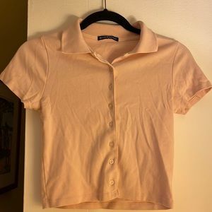 Brandy Melville Crop button down polo